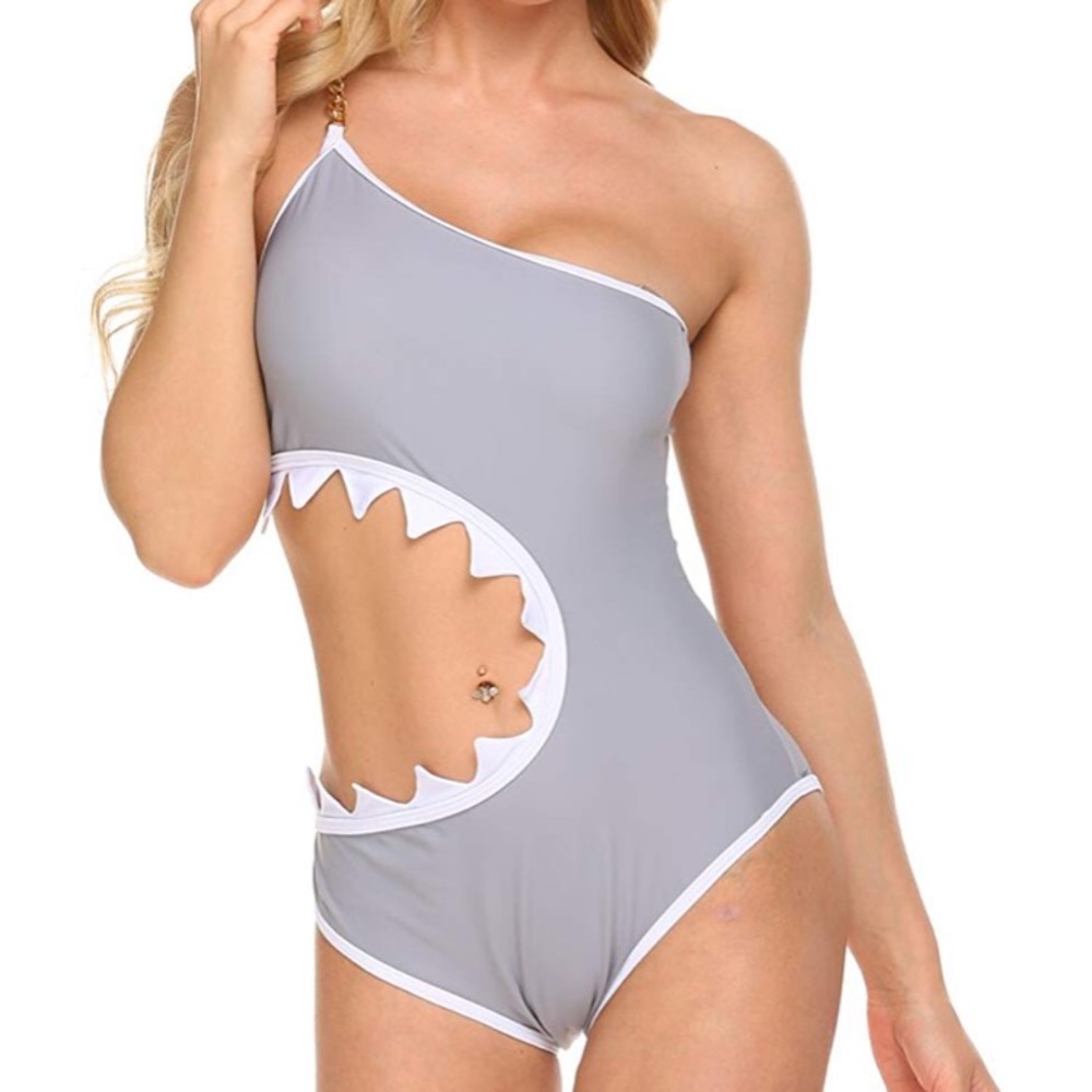 "Shark bite" swimsuit 🦈